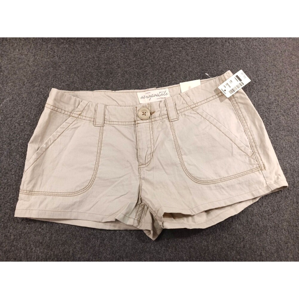 Aeropostale Womens Seashell Beige Shorts Size 5/6 Ribbed New With Tags